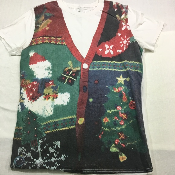 American Eagle Ugly Christmas T-Shirt Men's Medium - Picture 1 of 8